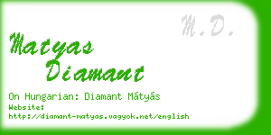 matyas diamant business card
